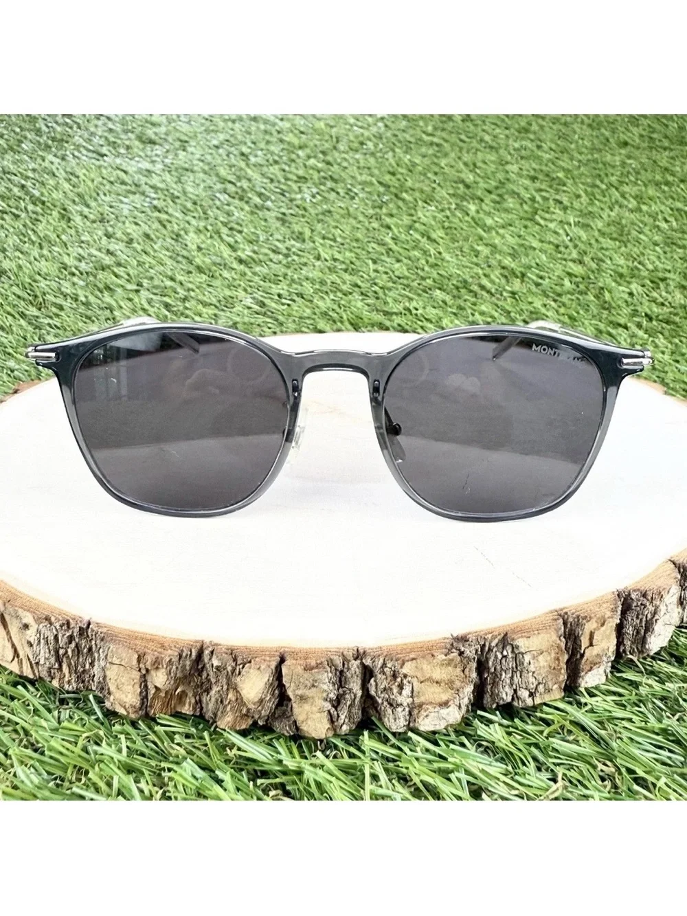 Montblanc Sunglasses Frame Gray Silver MB0098S 005 53-22-150 Italy Snow Cap Logo